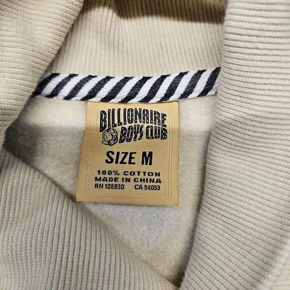Billionaire Boys Club Mens High Neck Pullover Sweater M‎ Elbow Patch Yellow